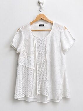 Bali - Boho Patchwork Sheer Blouse - Size M